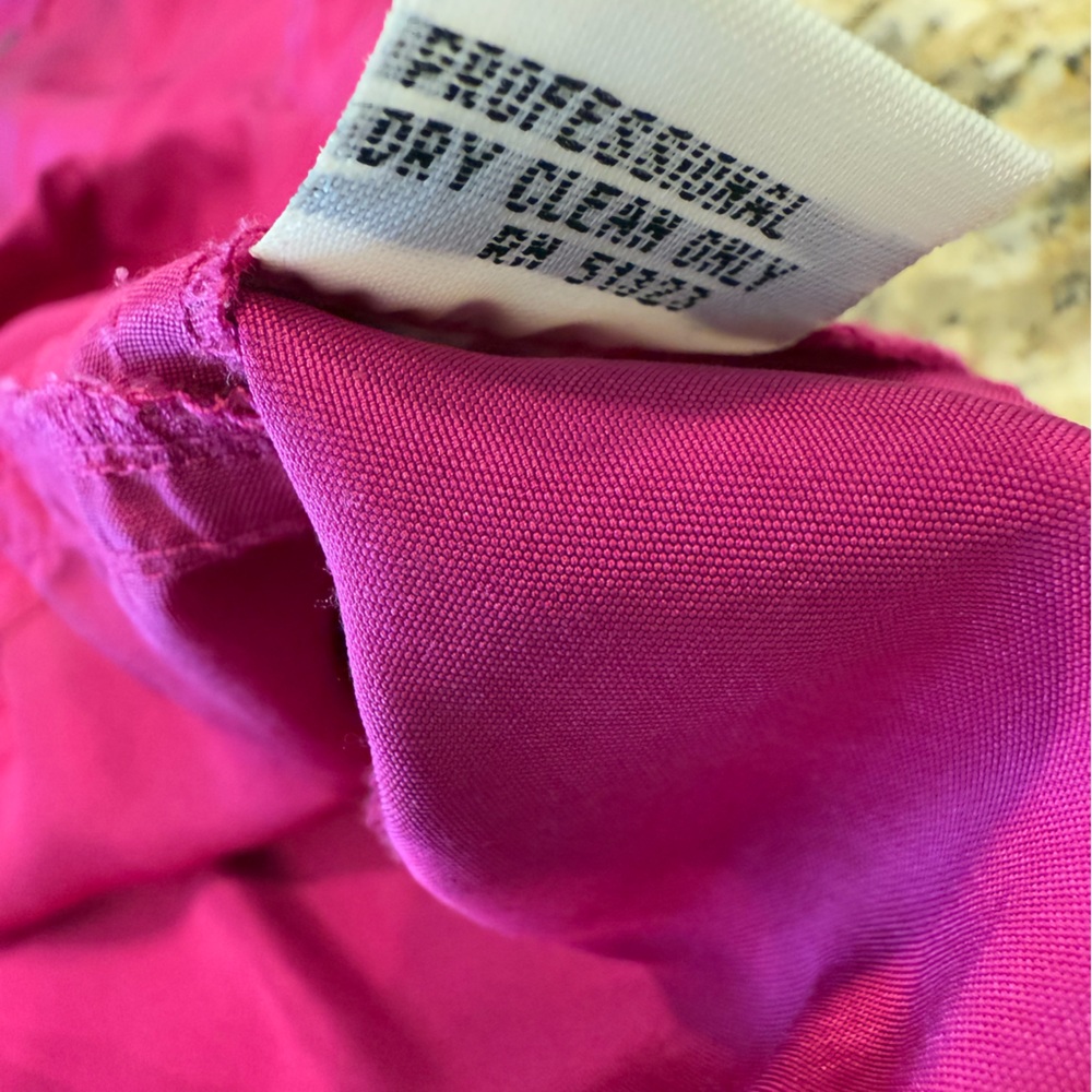 Kenneth Cole vibrant pink 100% silk jacket SZ PS - Picture 8 of 11